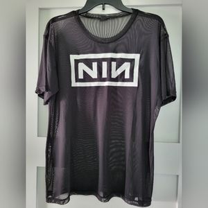 Nine Inch Nails mesh shirt, size small